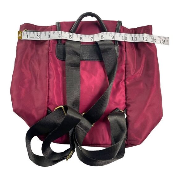Compact Rucksack Backpack in Magenta Trimmed in Black - Picture 13 of 14
